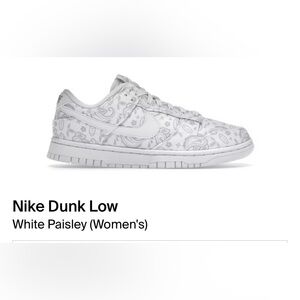 Nike Dunk Low White Paisley